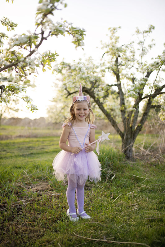 Pink Shimmer Unicorn Dress and Headband