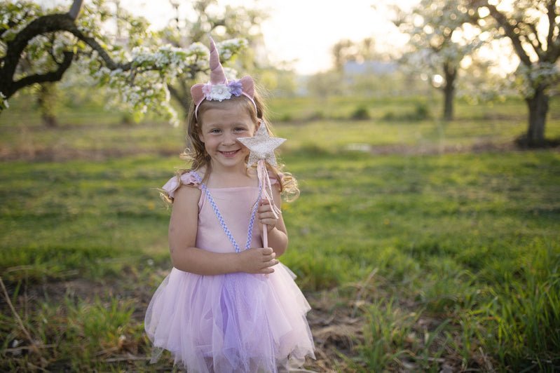 Pink Shimmer Unicorn Dress and Headband