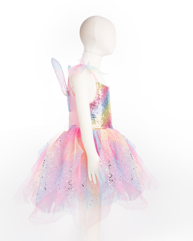 Rainbow Fairy Dress with Wings