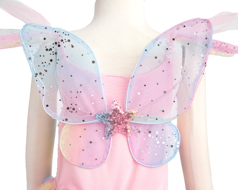 Rainbow Fairy Dress with Wings