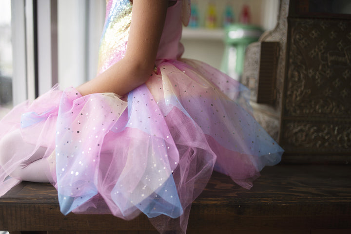 Rainbow Fairy Dress with Wings