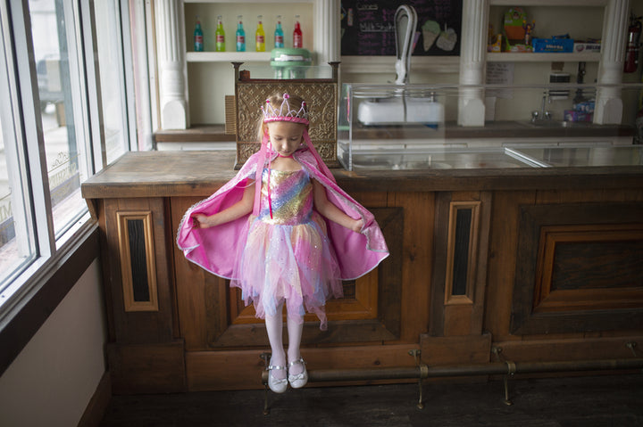 Rainbow Fairy Dress with Wings