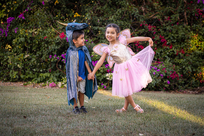 Gold Sequins Butterfly Dress and Wings | Size 5-7