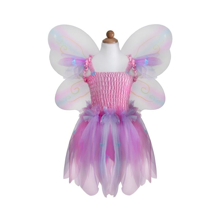 Great Pretenders Pink Butterfly Dress & Wings with Wand Size 5-6