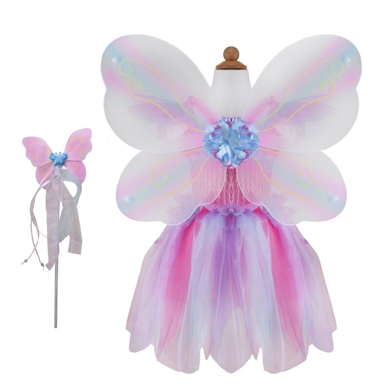 Great Pretenders Pink Butterfly Dress & Wings with Wand Size 5-6