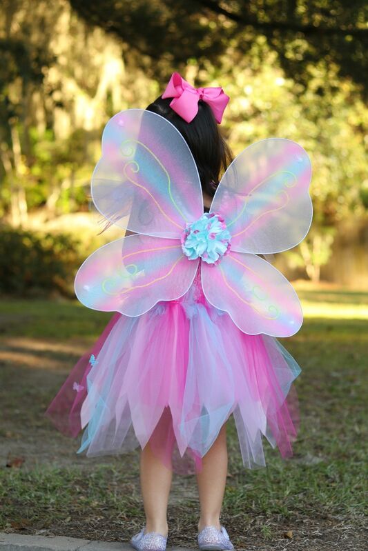 Great Pretenders Pink Butterfly Dress & Wings with Wand Size 5-6