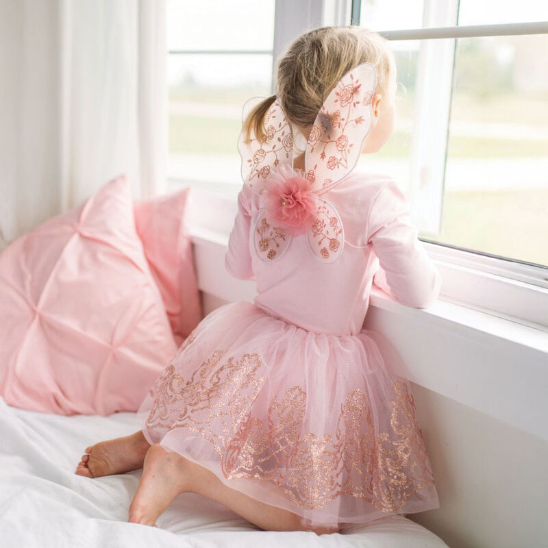 Great Pretenders Rose Gold Tutu & Wings Set Size 4-6