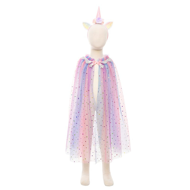 Rainbow Unicorn Cape & Headband - Size 4-6