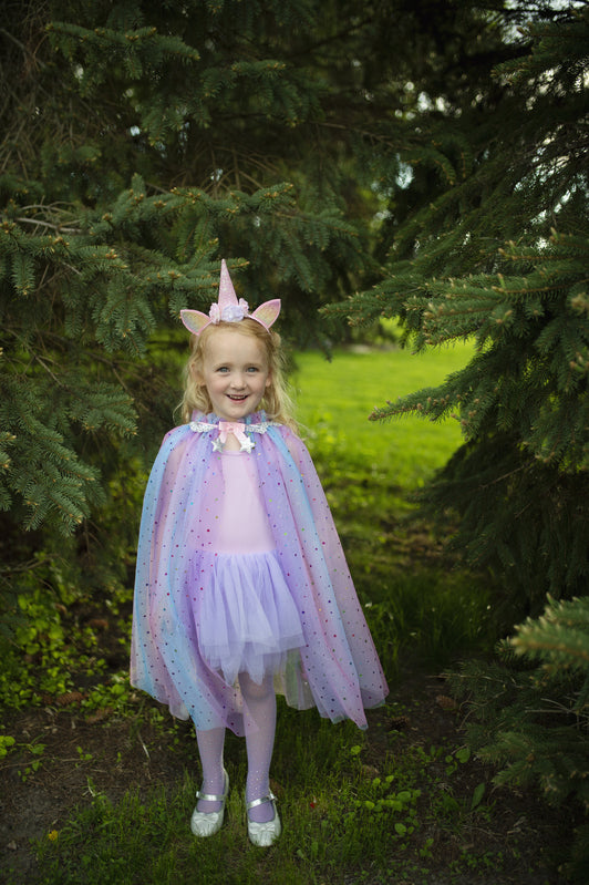 Rainbow Unicorn Cape & Headband - Size 4-6