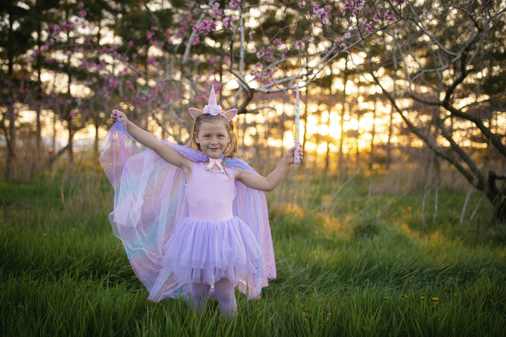 Rainbow Unicorn Cape & Headband - Size 4-6