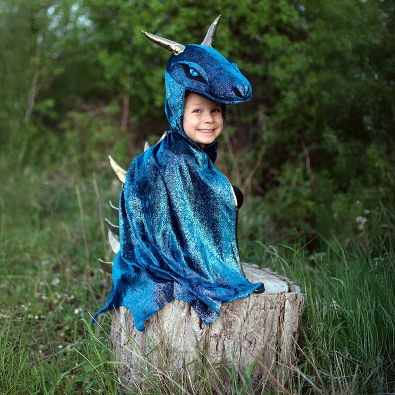 Great Pretenders Teal & Gold Starry Night Dragon - Size 5-6
