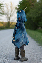 Teal & Gold Starry Night Dragon - Size 5-6