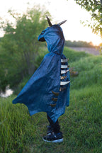 Teal & Gold Starry Night Dragon - Size 5-6