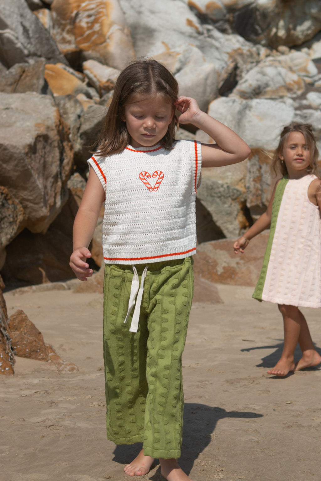 Terry Towelling Flow Pant - Leaf