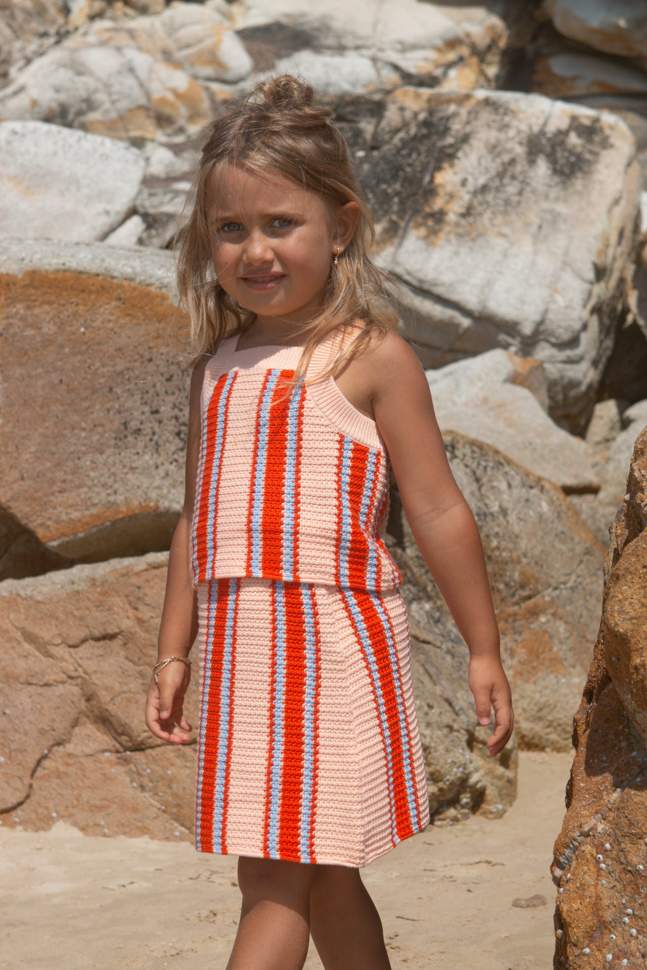 Organic Island Stripe Skirt