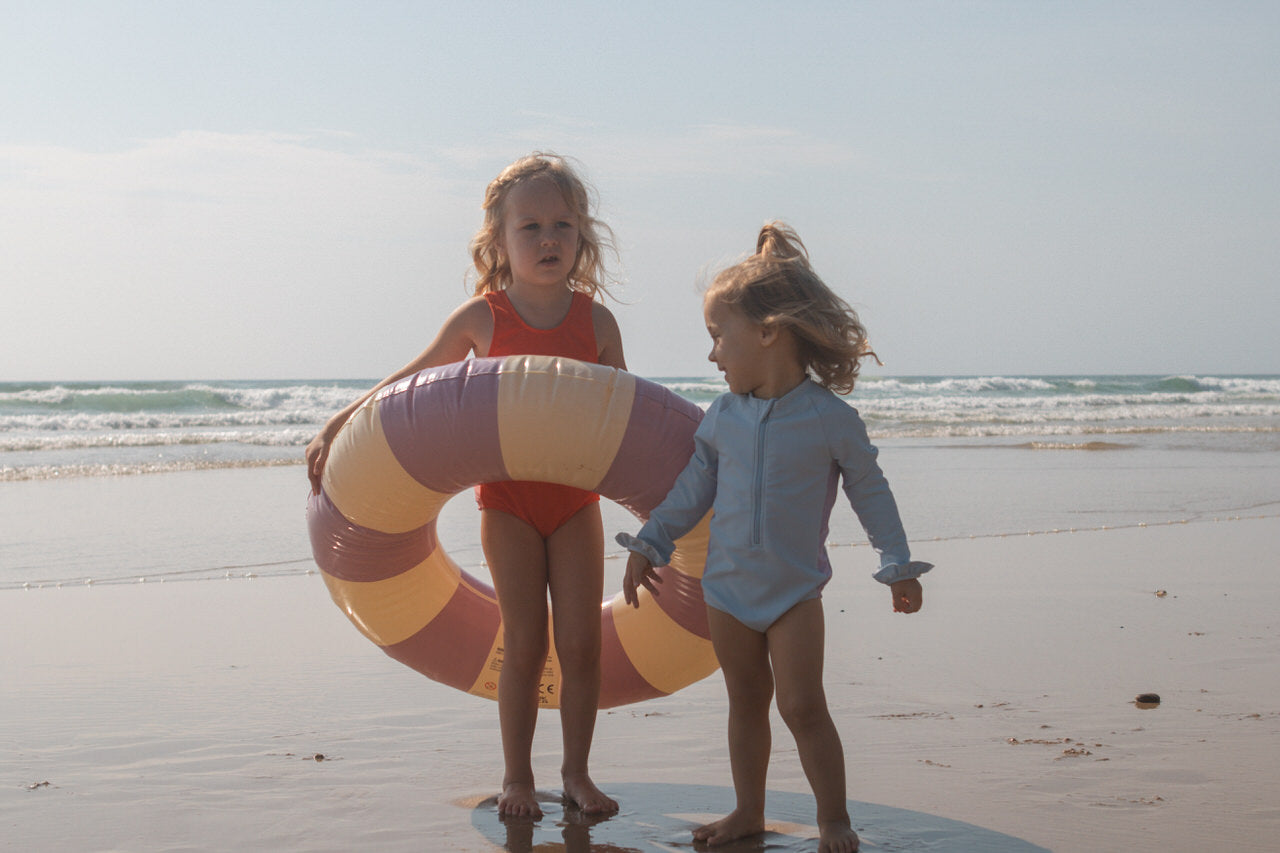 Zip Long Sleeve One Piece - Ocean