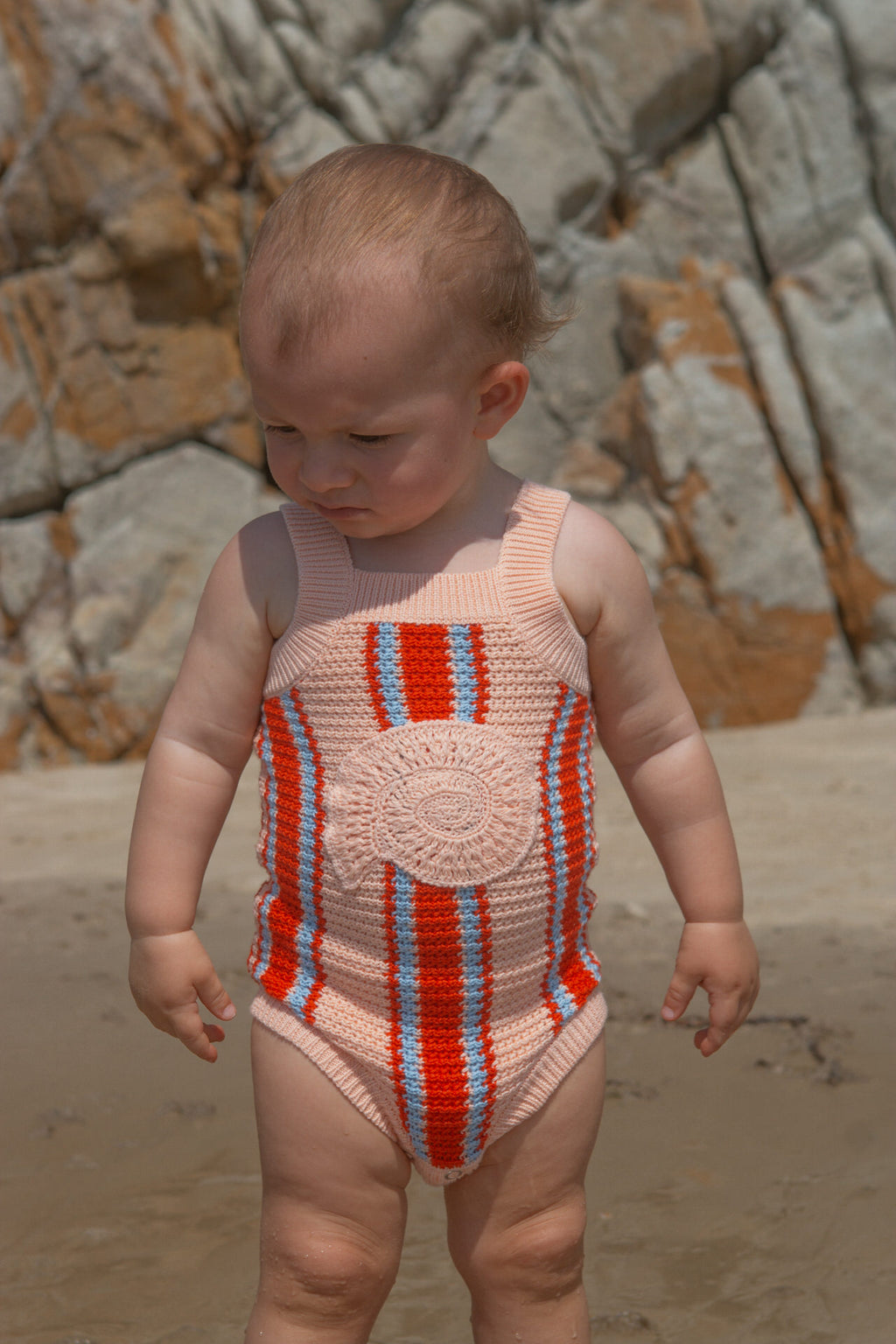 Organic Island Stripe Shell Singletsuit