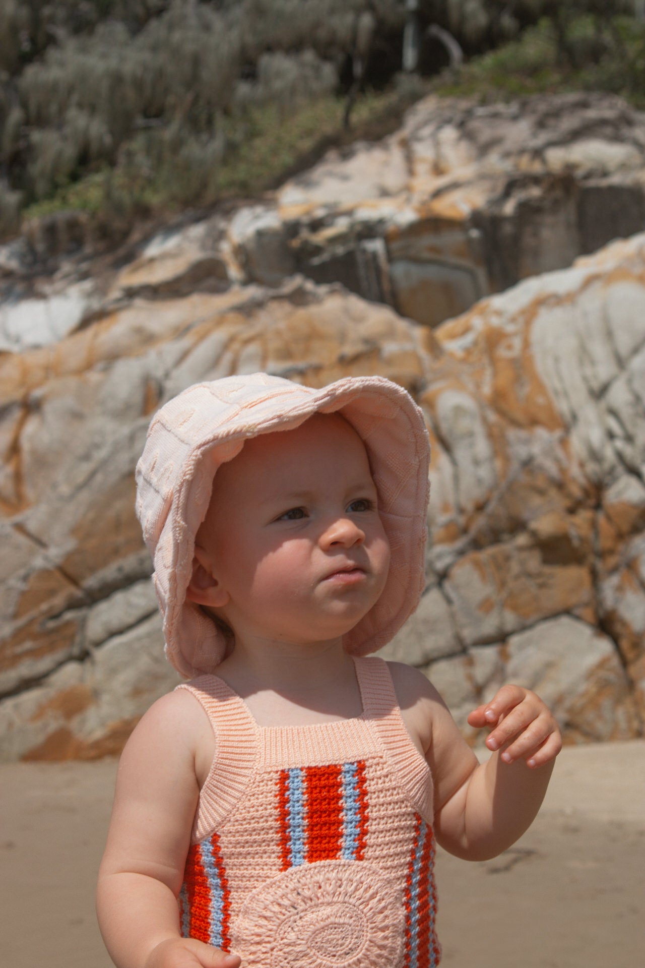 Organic Island Stripe Shell Singletsuit