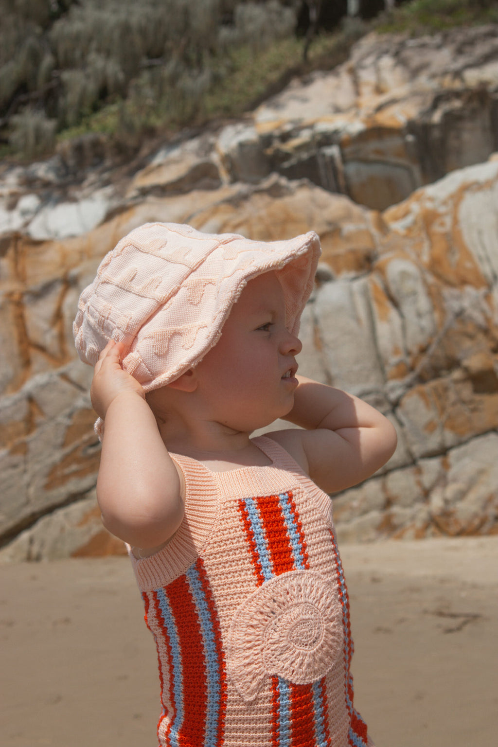 Organic Island Stripe Shell Singletsuit