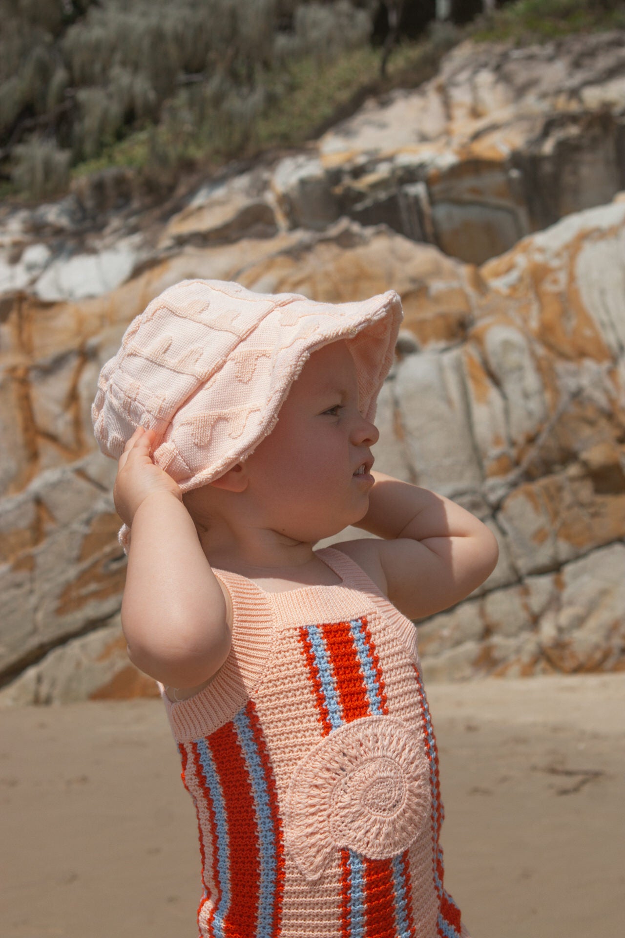 Organic Island Stripe Shell Singletsuit
