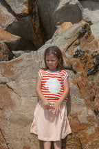 Organic French Terry Shell Skirt - Peachy