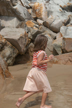 Organic French Terry Shell Skirt - Peachy