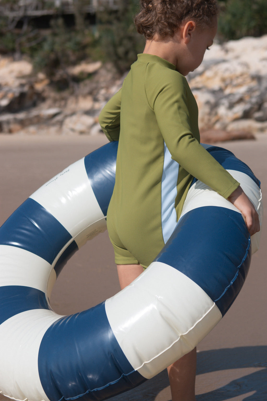 Zip Long Sleeve One Piece - Leaf