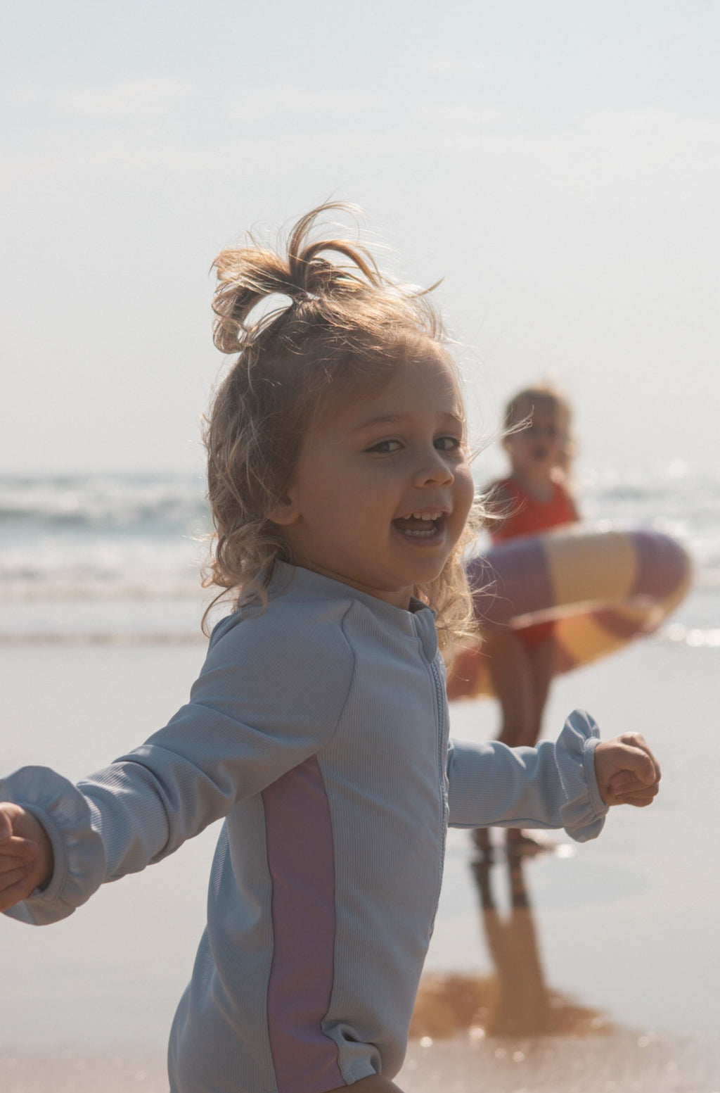 Zip Long Sleeve One Piece - Ocean
