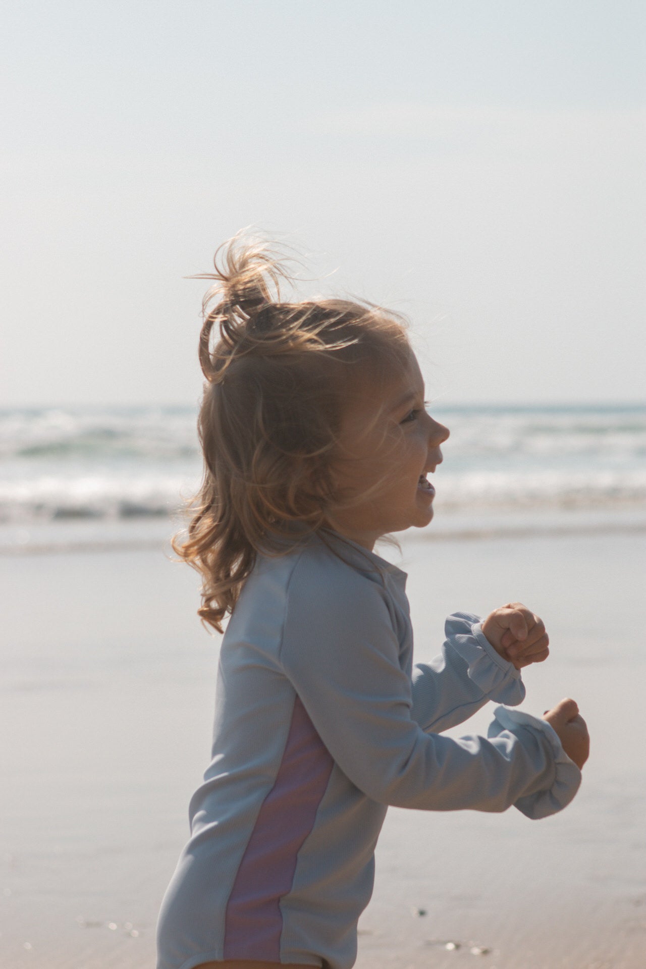 Zip Long Sleeve One Piece - Ocean