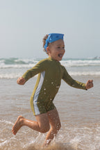 Zip Long Sleeve One Piece - Leaf
