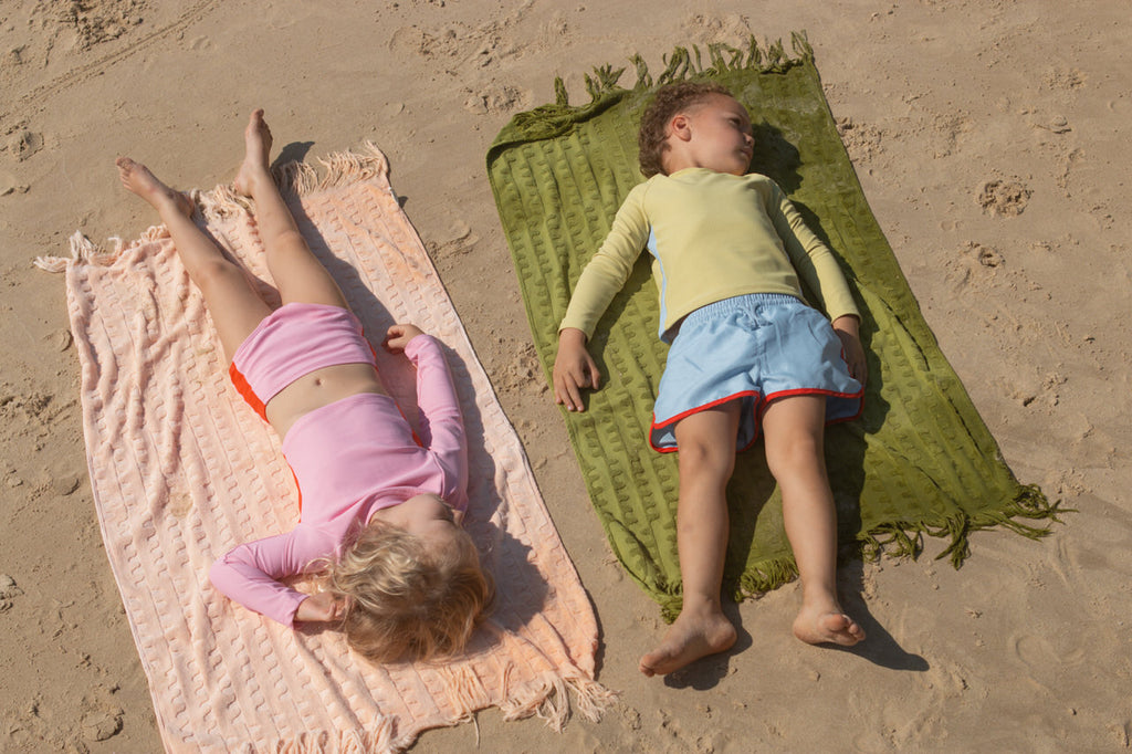 Flow Terry Beach Towel - Peachy