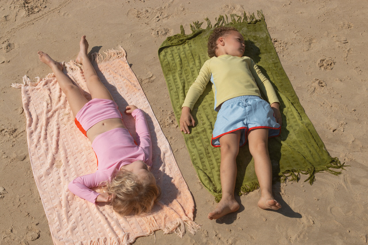 Flow Terry Beach Towel - Peachy