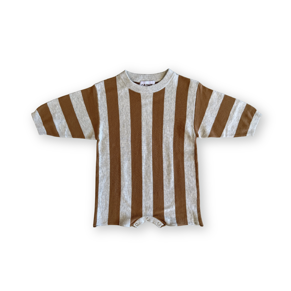 Grown Vertical Stripe Romper