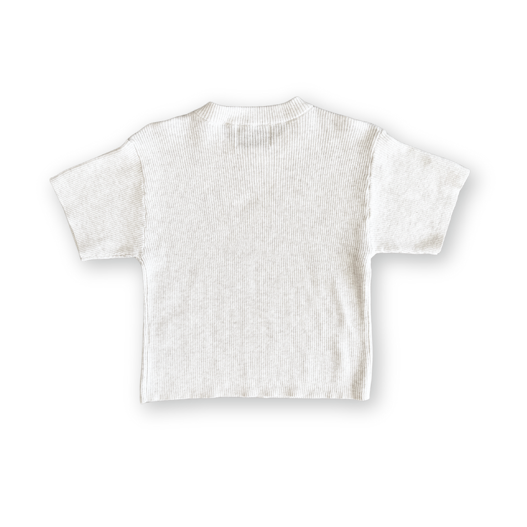 Grown Ribbed Knitted Logo Tee