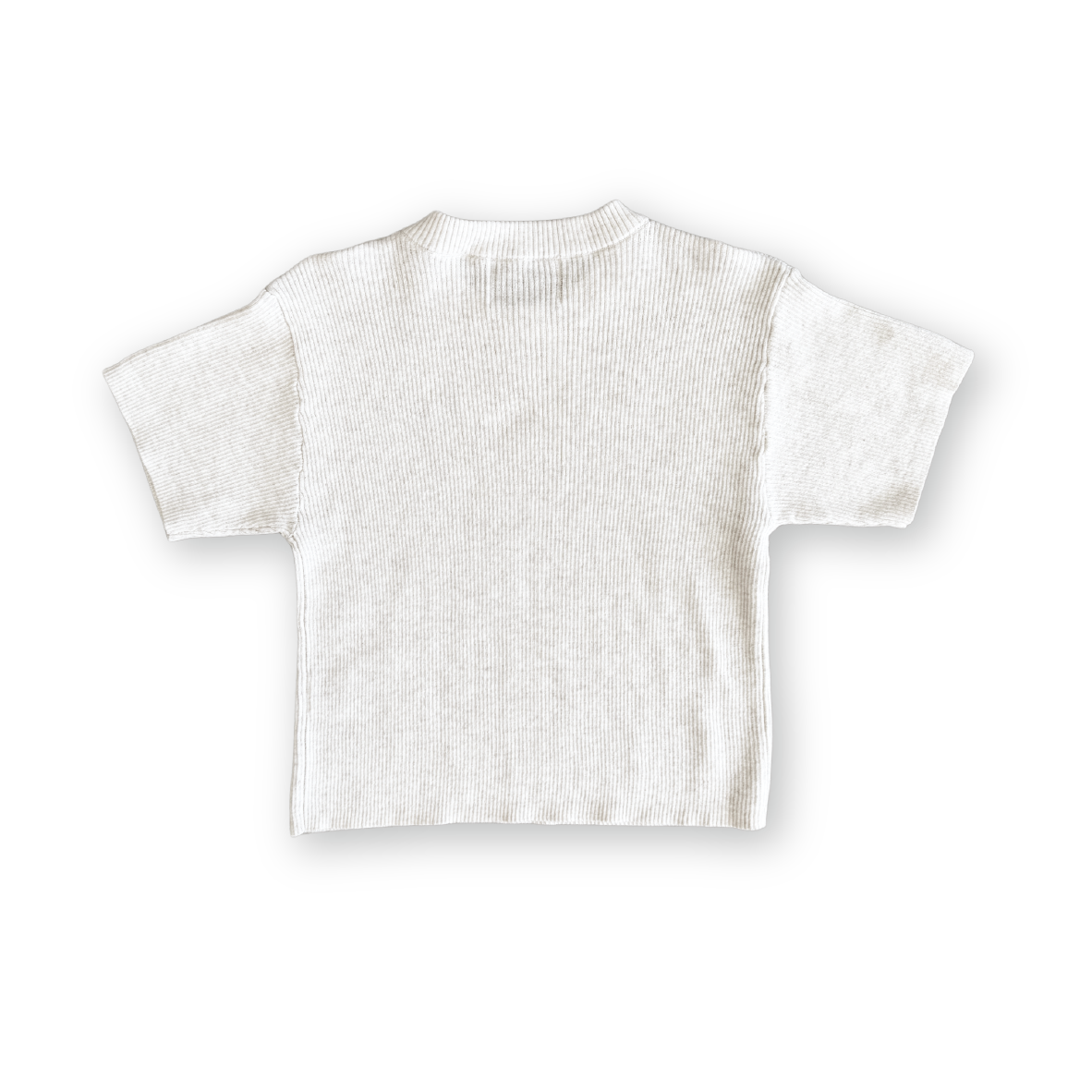 Grown Ribbed Knitted Logo Tee