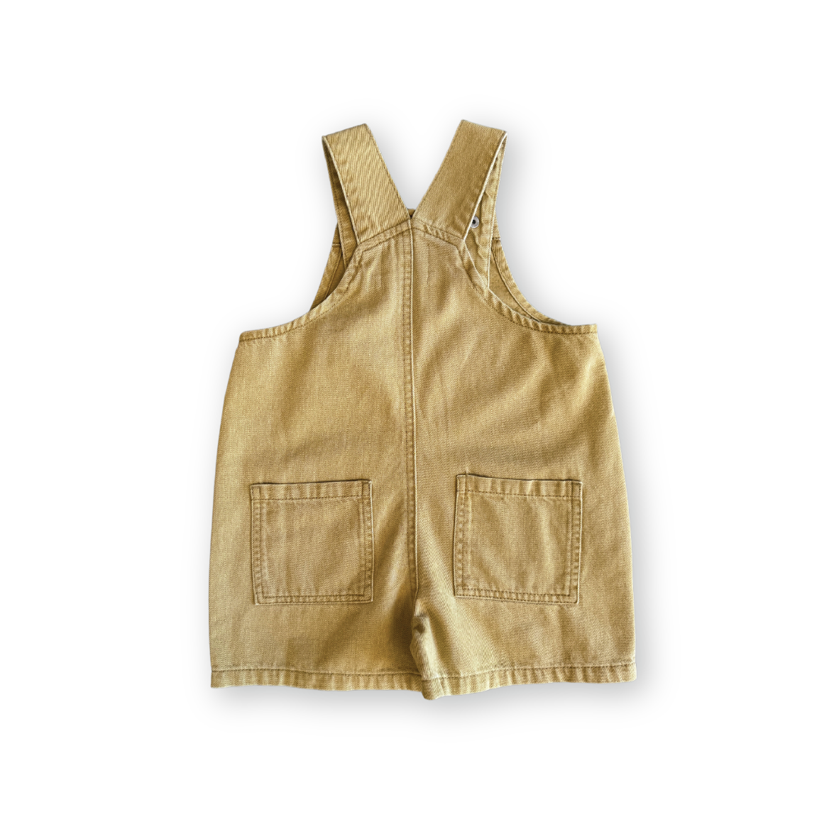 Grown Everyday Twill Short Overalls - Mustard