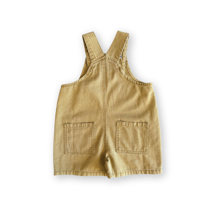 Grown Everyday Twill Short Overalls - Mustard
