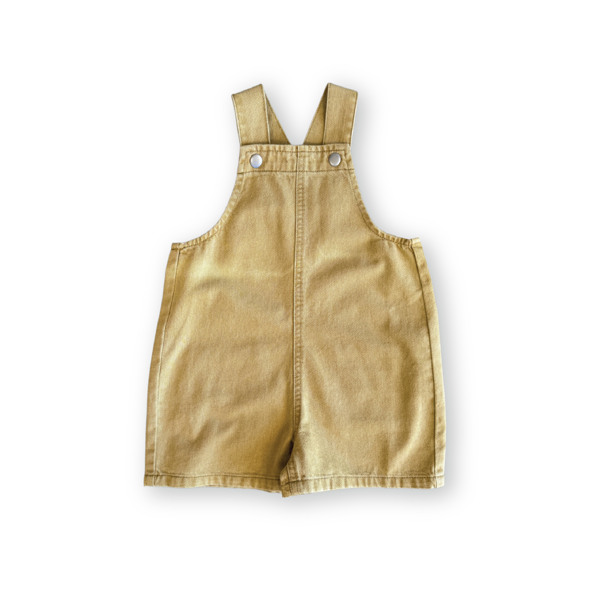 Grown Everyday Twill Short Overalls - Mustard