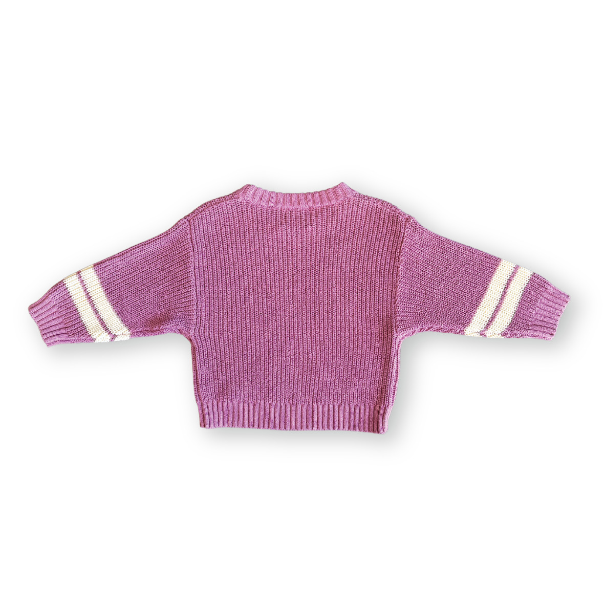 Grown Chunky Rib Pull Over - Raspberry