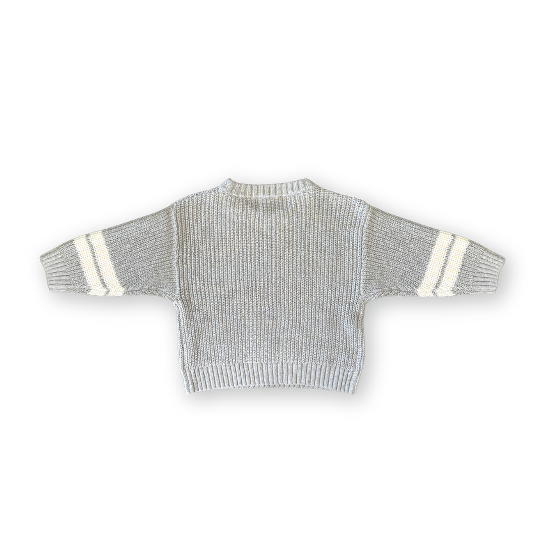 Grown Chunky Rib Pull Over - Stone
