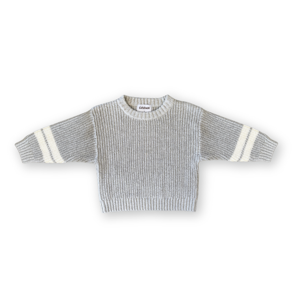 Grown Chunky Rib Pull Over - Stone