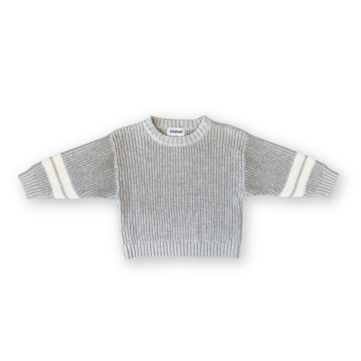 Grown Chunky Rib Pull Over - Stone