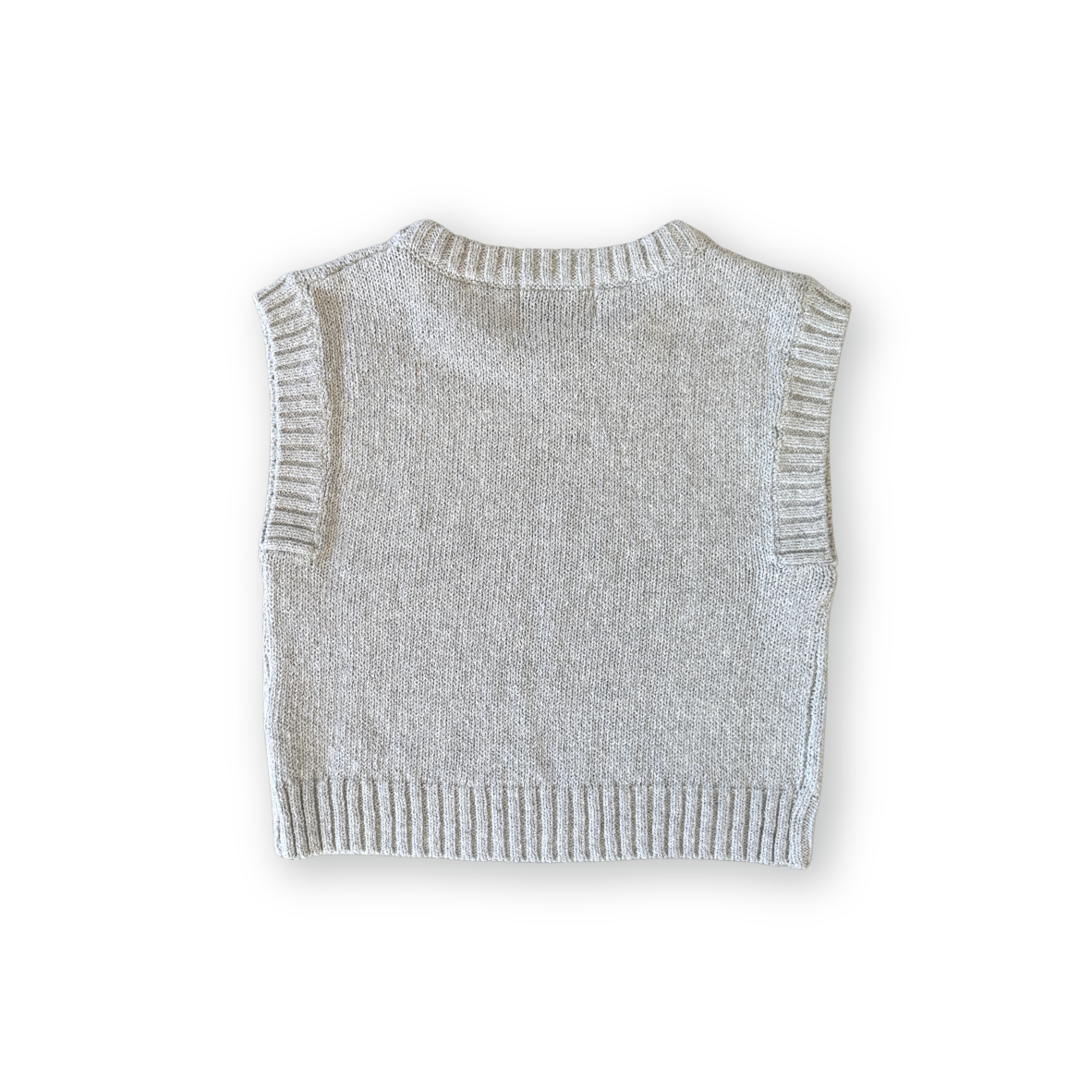 Grown Ladies Jersey Knit Vest - Stone
