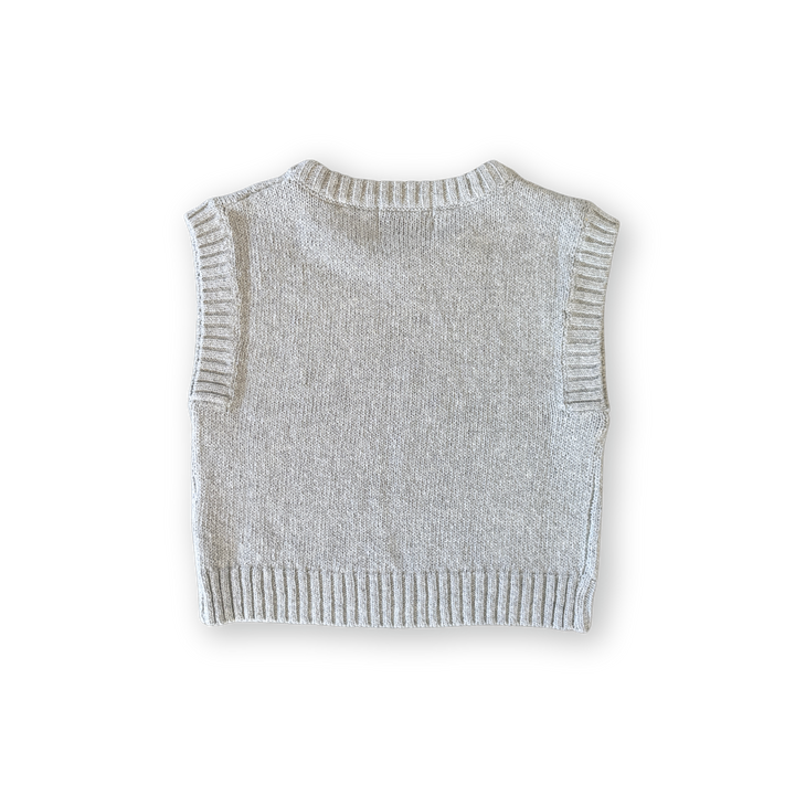 Grown Jersey Knit Vest - Stone