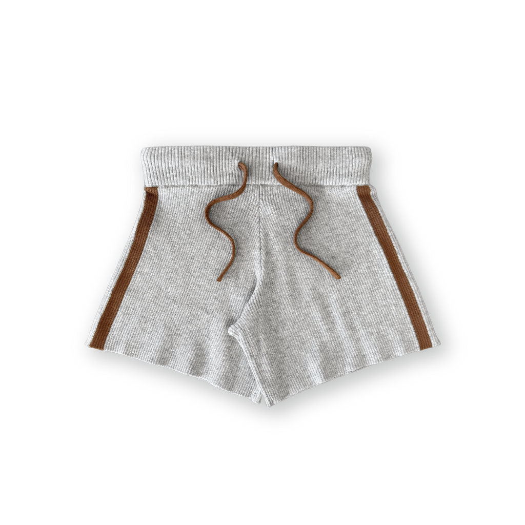 Grown Striped Ribbed Shorts