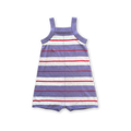 Organic Knitted Club Stripe Romper - Mauve
