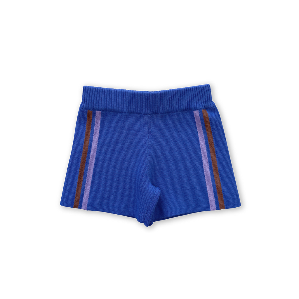 Organic Knitted Milano Shorts - Ultramarine