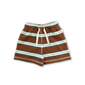 Cotton Sports Stripe Shorts - Acorn
