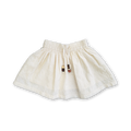 Embroidered Ziggy Skirt - Cream