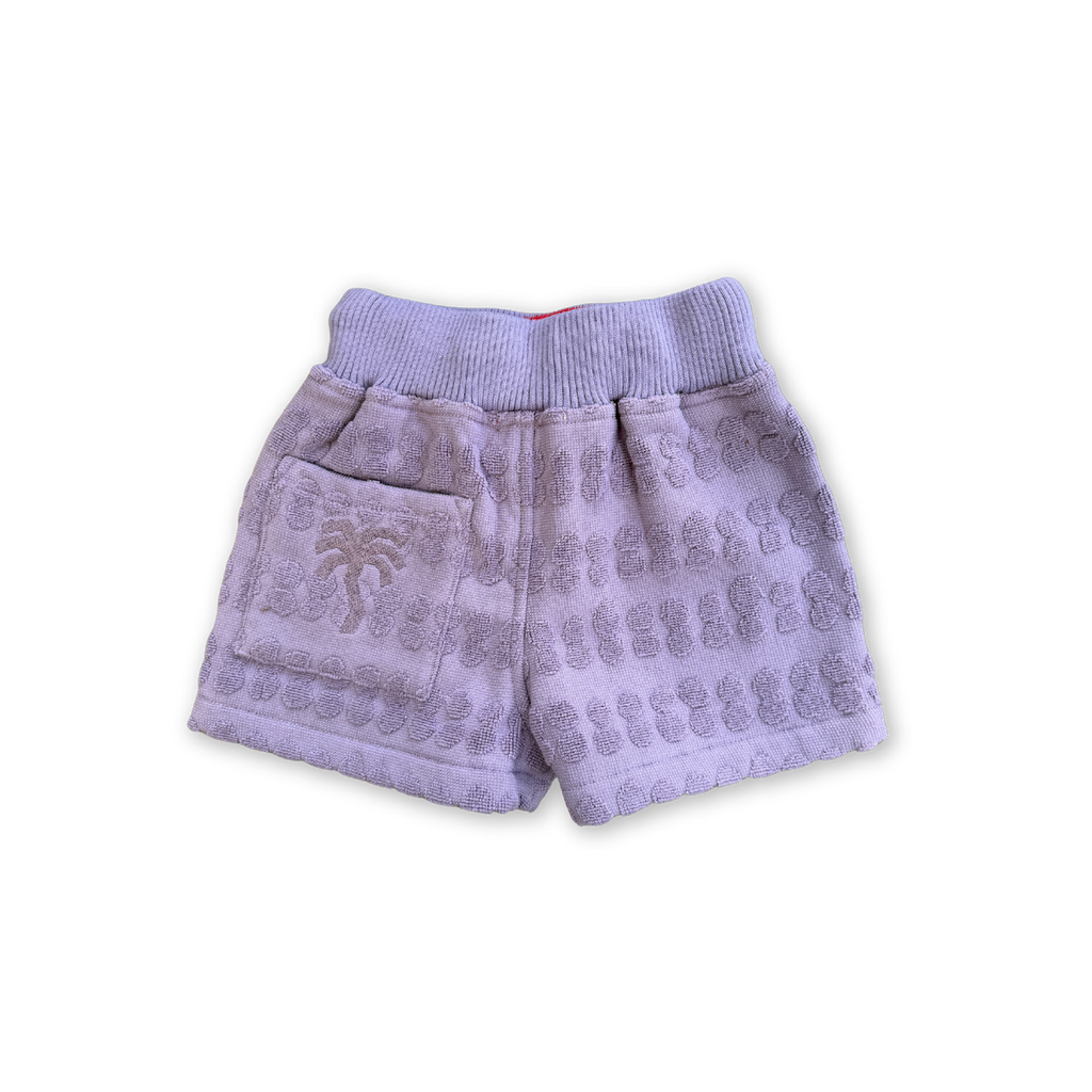 Bubble Terry Towelling Shorts - Mauve